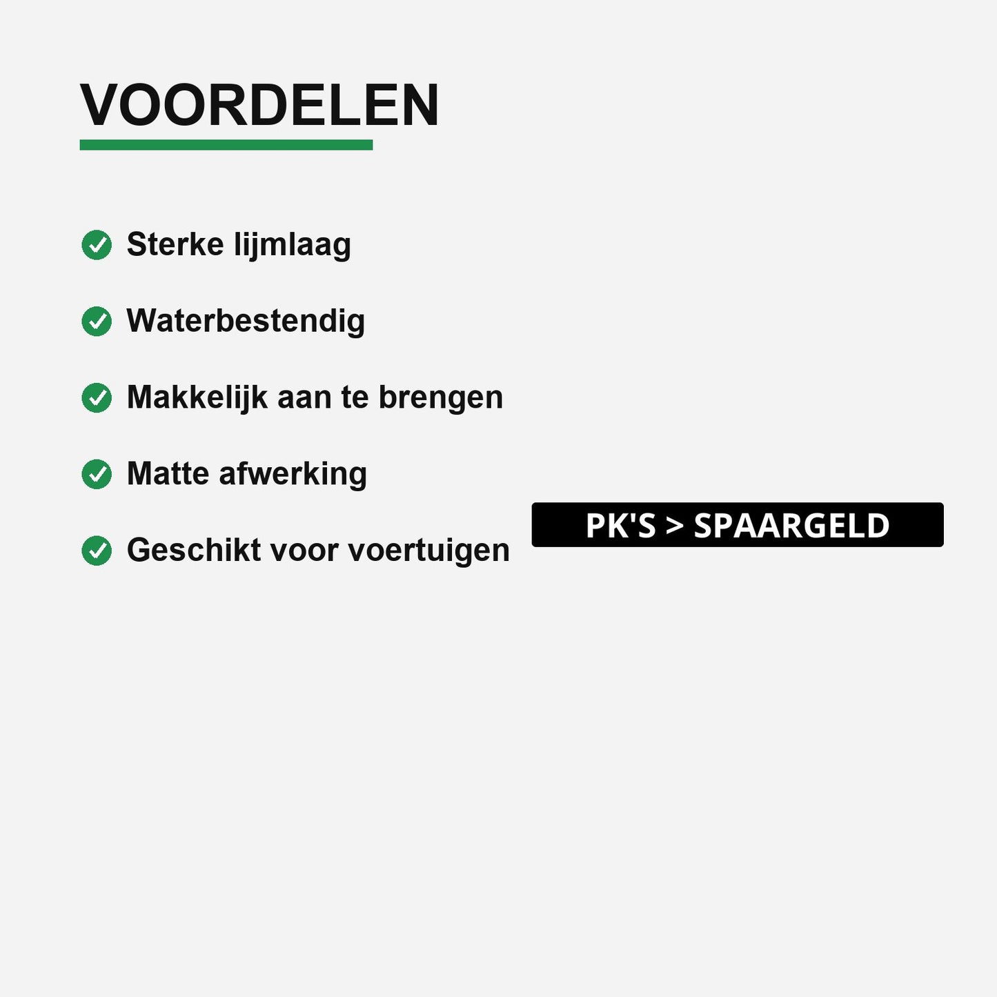 2x Pk's Spaargeld Kentekenhouderstickers β materiaal en matte afwerking