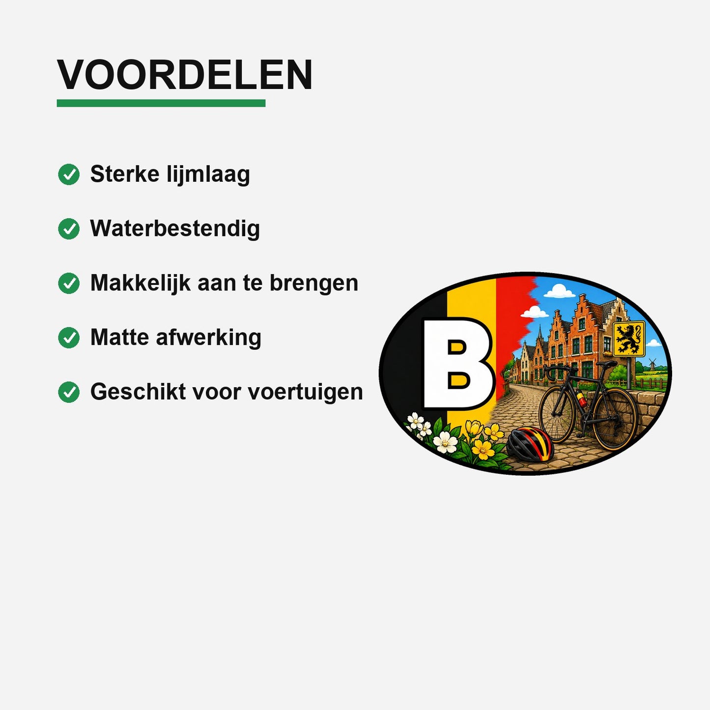 B Landcode Sticker België – Saxofoon en Muziek – gebruiksvoorbeeld