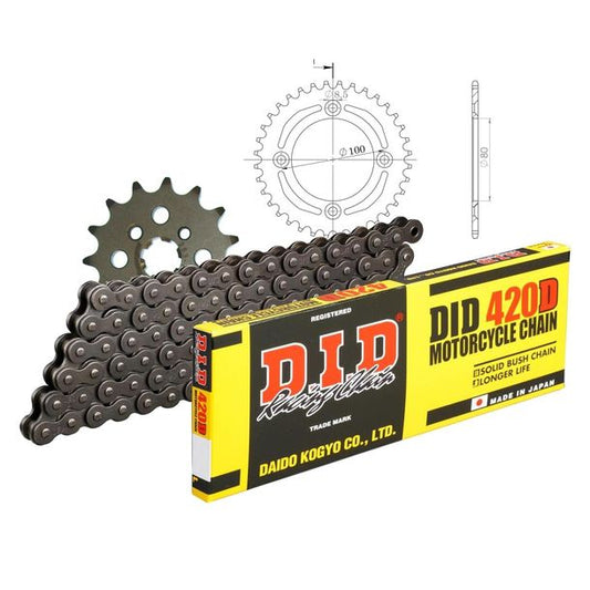 DID 420D kettingset 86 schakels – Honda CRF70F
