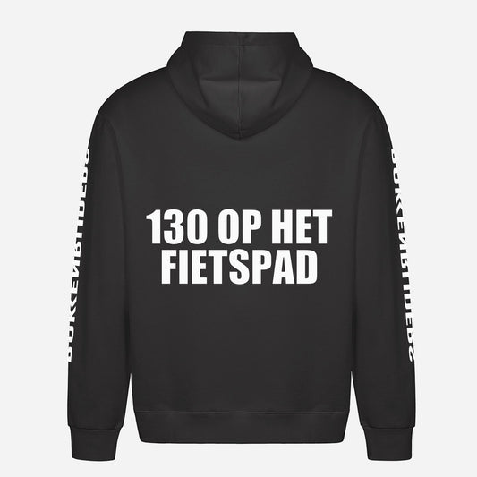 130 Op Het Fietspad Hoodie – achterkant met grote rugprint