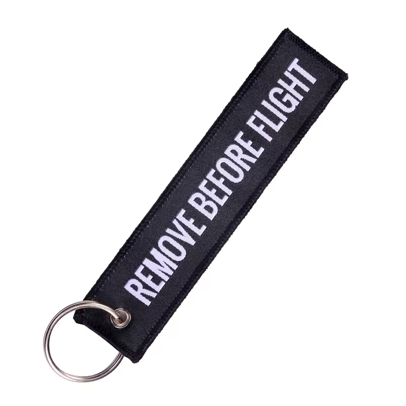 Zwarte Remove Before Flight Sleutelhanger – hoofdafbeelding