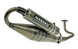Uitlaat Naraku Crossover, GY6, transparant finish, Aramid muffler – productfoto