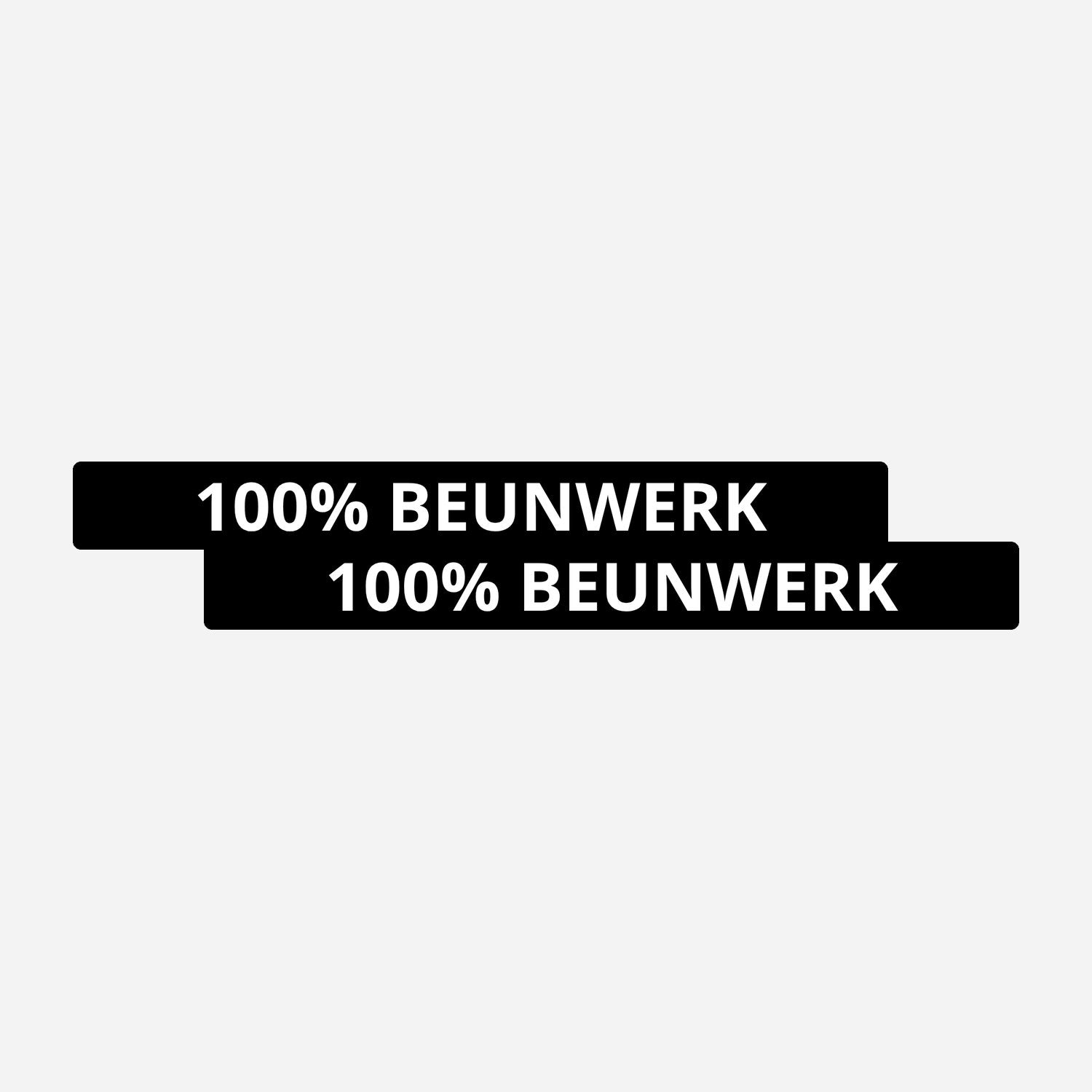 2x 100% Beunwerk Kentekenhouderstickers – hoofdafbeelding van de set