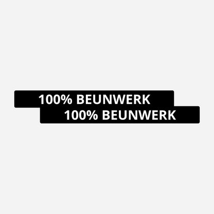 2x 100% Beunwerk Kentekenhouderstickers – hoofdafbeelding van de set