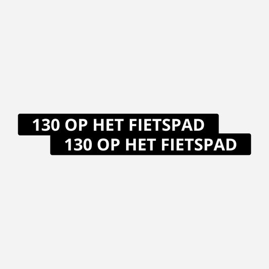 2x 130 Op Het Fietspad Kentekenhouderstickers – hoofdafbeelding van de set