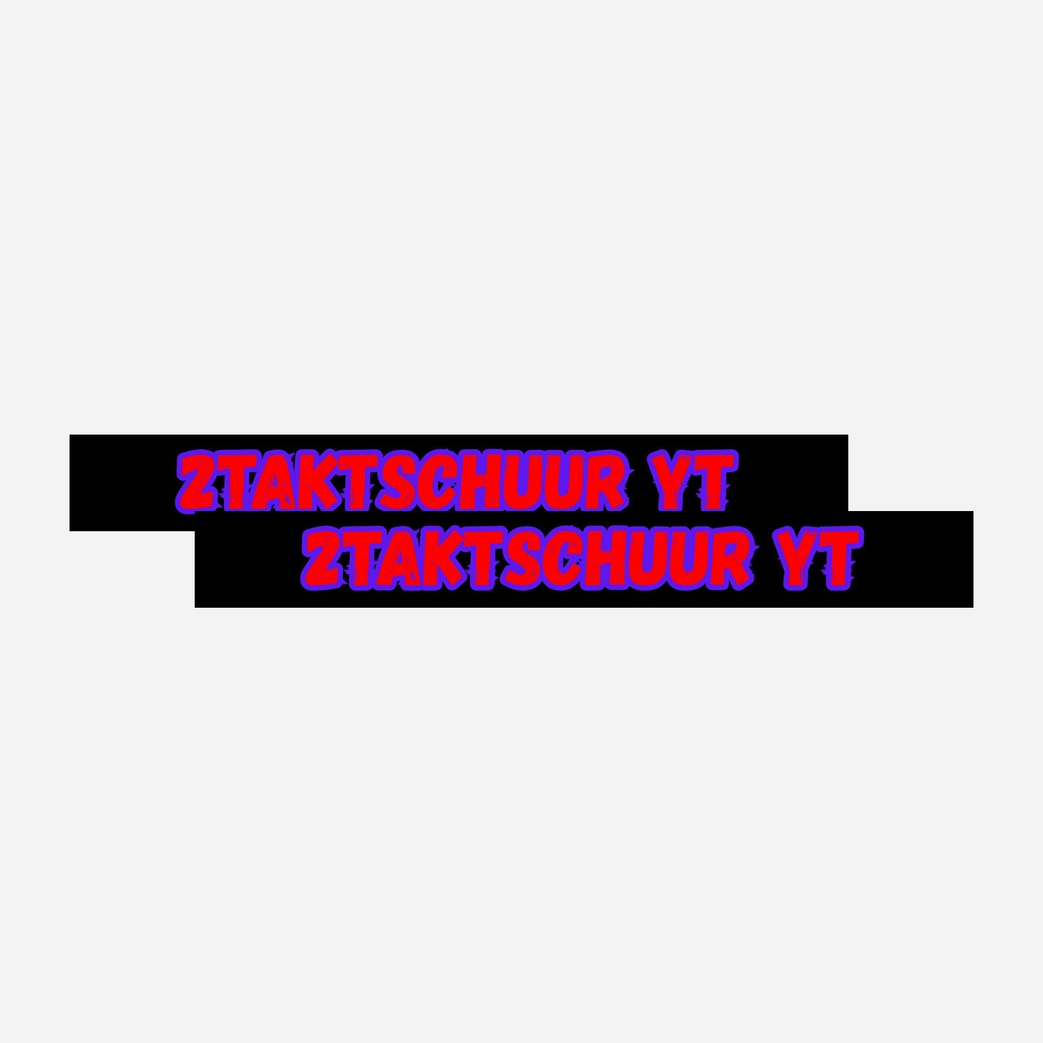 2x 2TAKTSCHUUR YT Kentekenhouderstickers – Rood – hoofdafbeelding van de set
