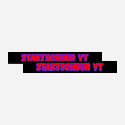 2x 2TAKTSCHUUR YT Kentekenhouderstickers – Rood – hoofdafbeelding van de set