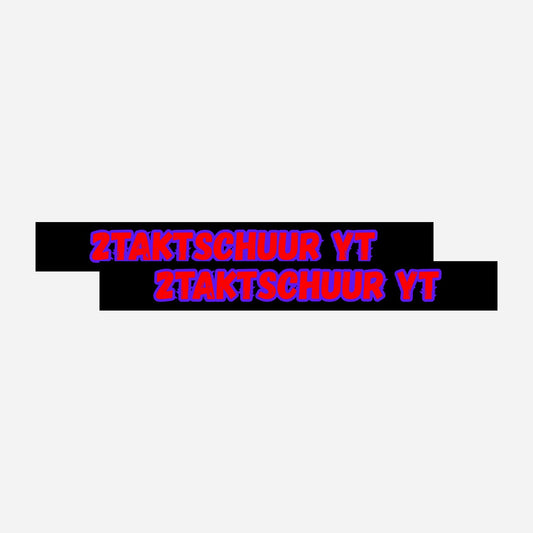 2x 2TAKTSCHUUR YT Kentekenhouderstickers – Rood – hoofdafbeelding van de set