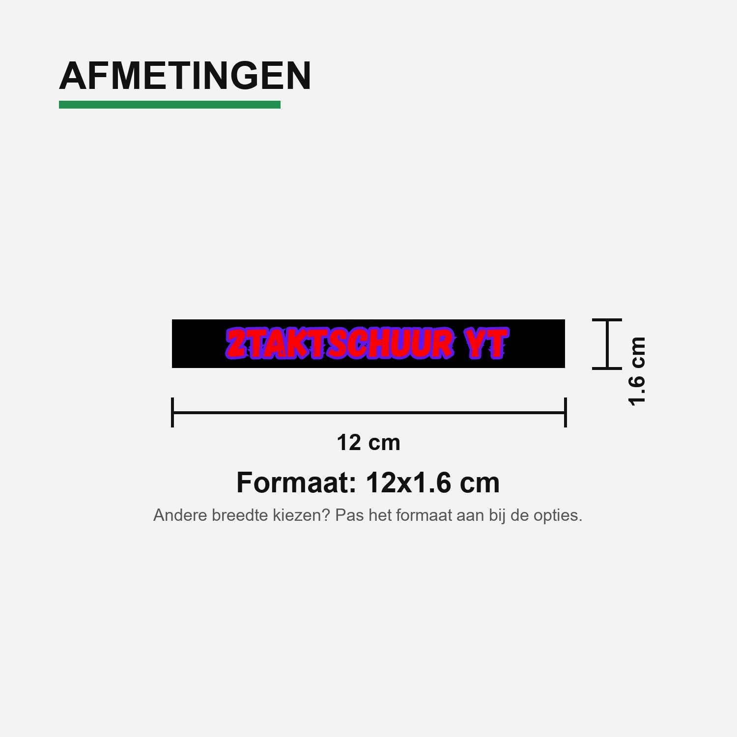 2x 2TAKTSCHUUR YT Kentekenhouderstickers – Rood – formaat voor kentekenhouder