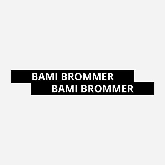 2x Bami Brommer Kentekenhouderstickers – hoofdafbeelding van de set