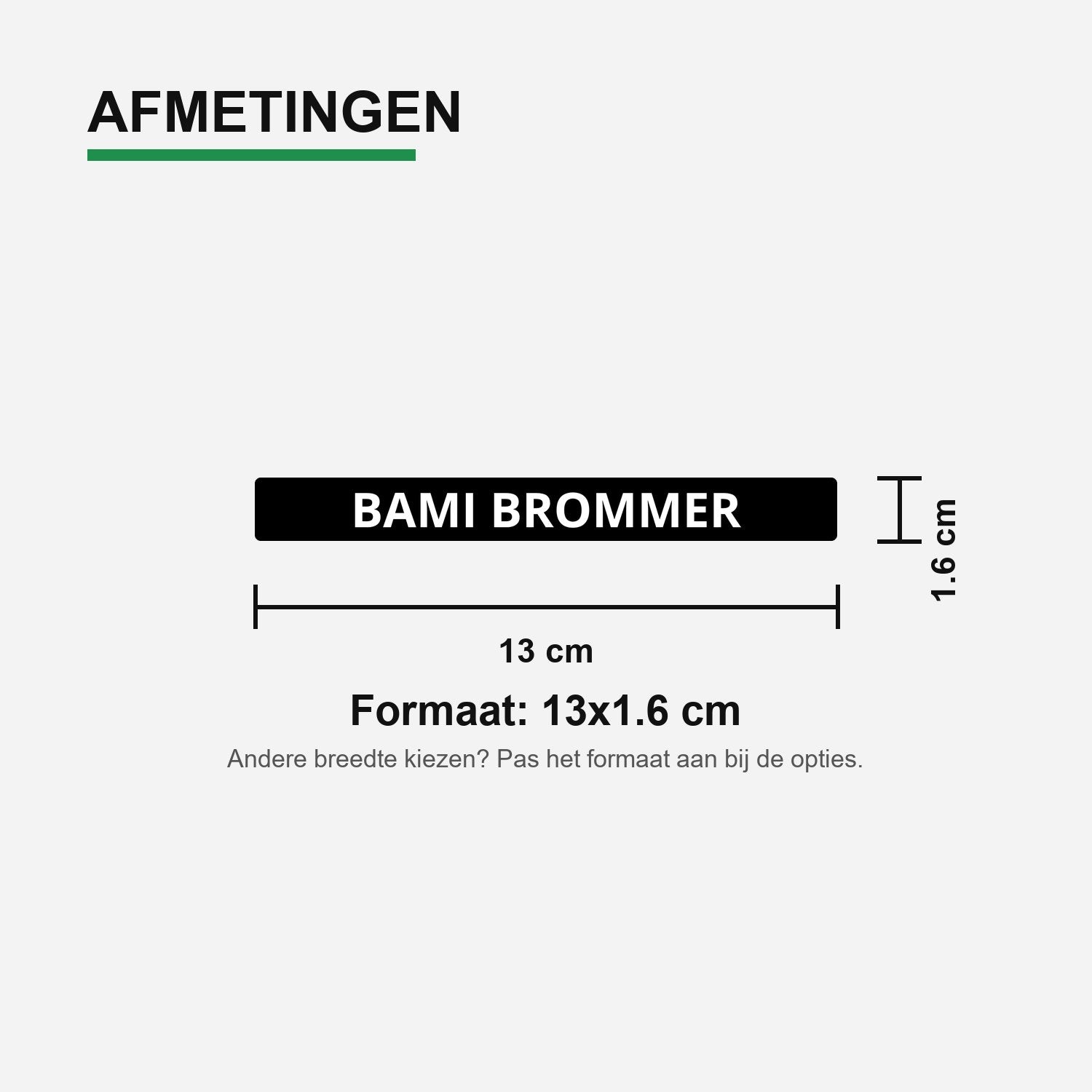 2x Bami Brommer Kentekenhouderstickers – formaat voor kentekenhouder