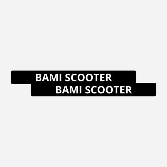 2x Bami Scooter Kentekenhouderstickers – hoofdafbeelding van de set