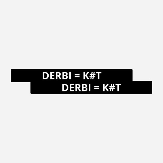 2x Derbi = K#t Kentekenhouderstickers – hoofdafbeelding van de set