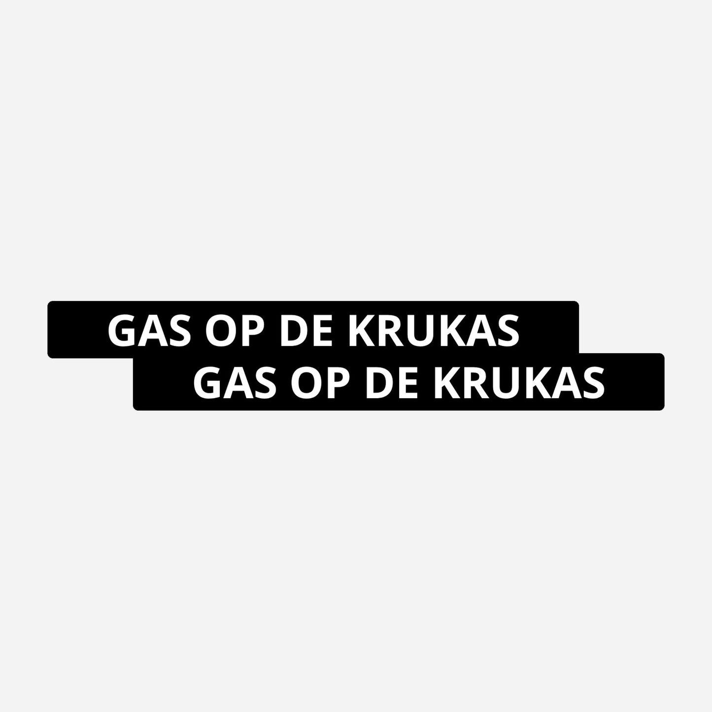 2x Gas Op De Krukas Kentekenhouderstickers – hoofdafbeelding van de set