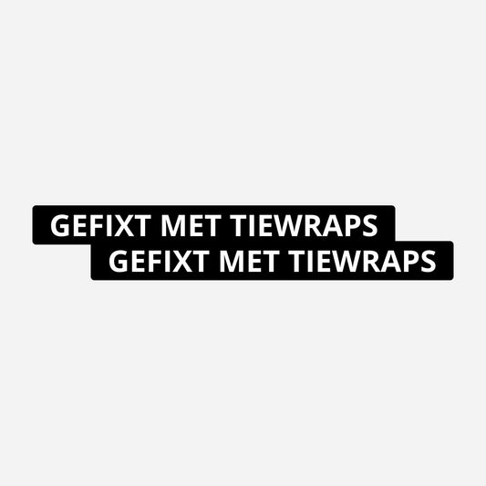 2x Gefixt Met Tiewraps Kentekenhouderstickers – hoofdafbeelding van de set