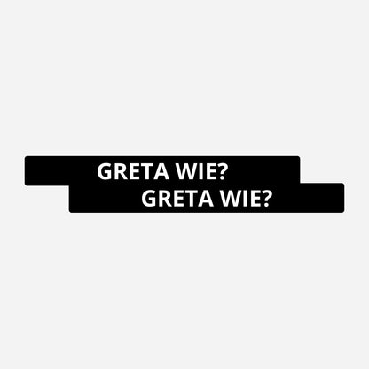 2x Greta Wie Kentekenhouderstickers – hoofdafbeelding van de set