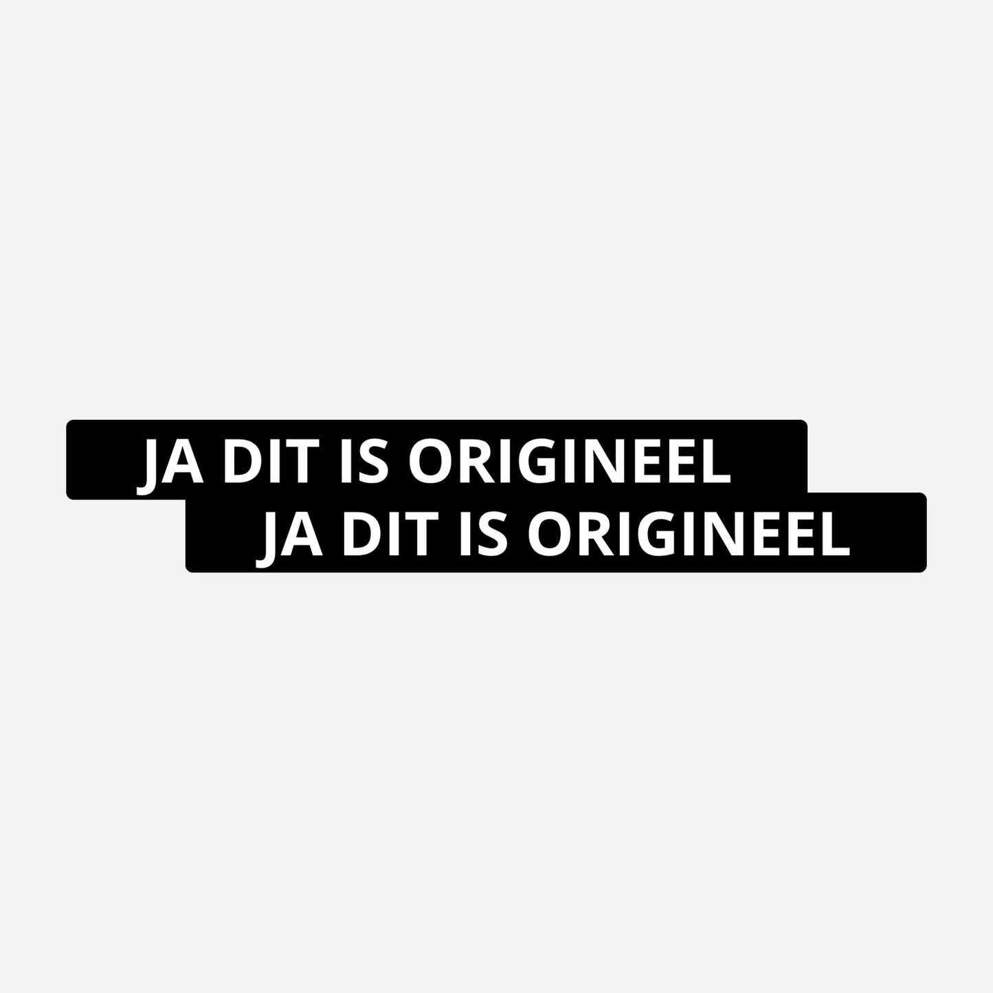 2x Ja Dit Is Origineel Kentekenhouderstickers – hoofdafbeelding van de set
