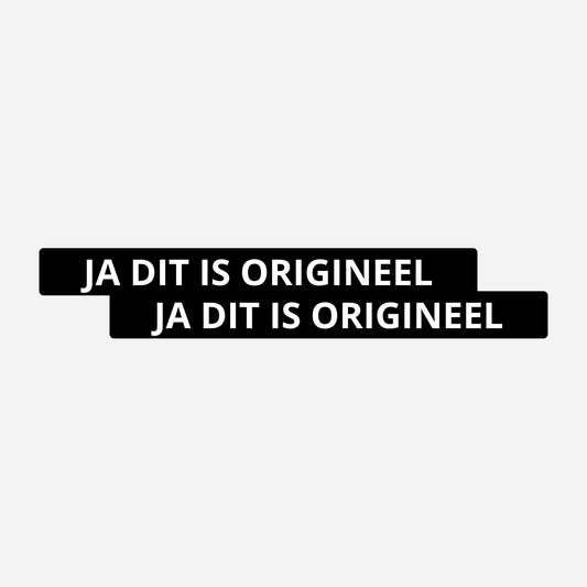 2x Ja Dit Is Origineel Kentekenhouderstickers – hoofdafbeelding van de set