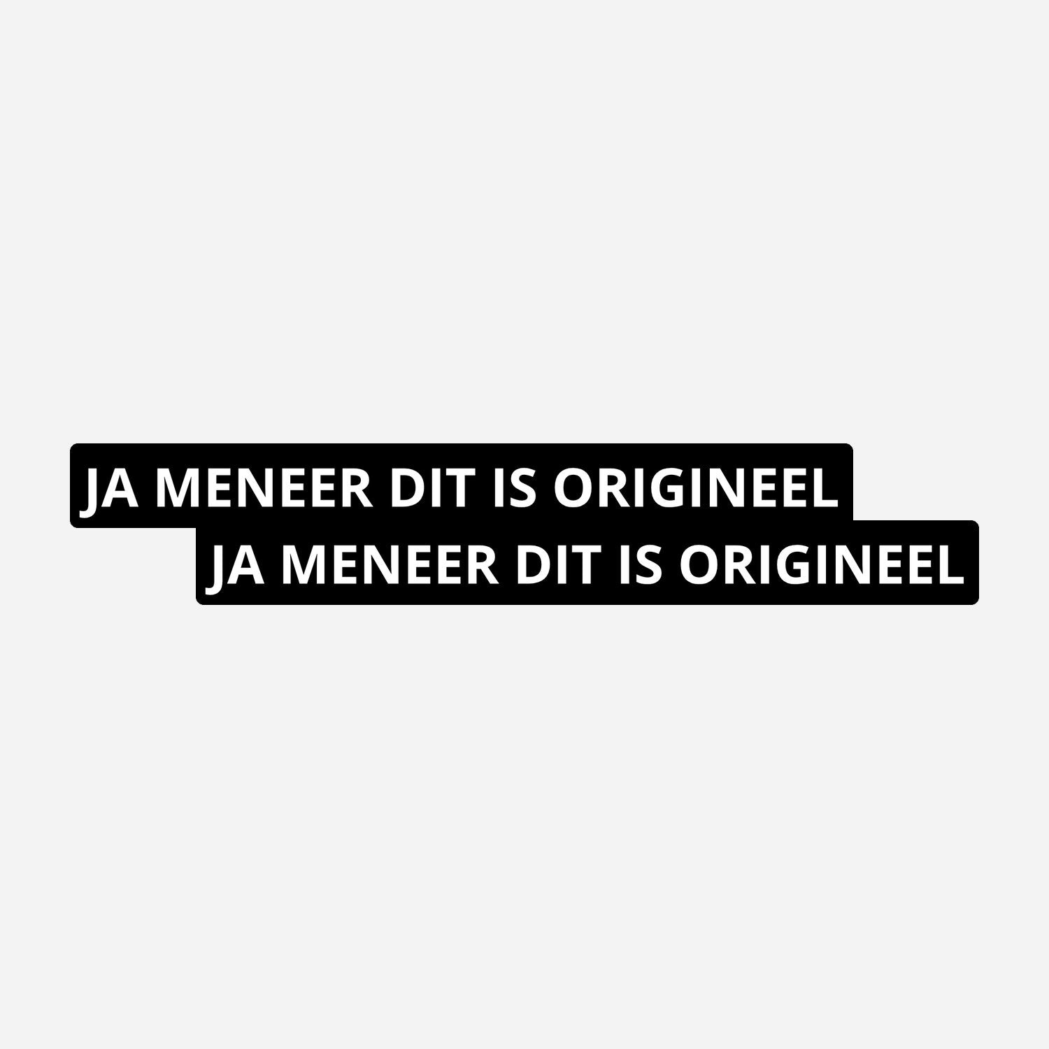 2x JA meneer dit is origineel Kentekenhouderstickers – hoofdafbeelding van de set