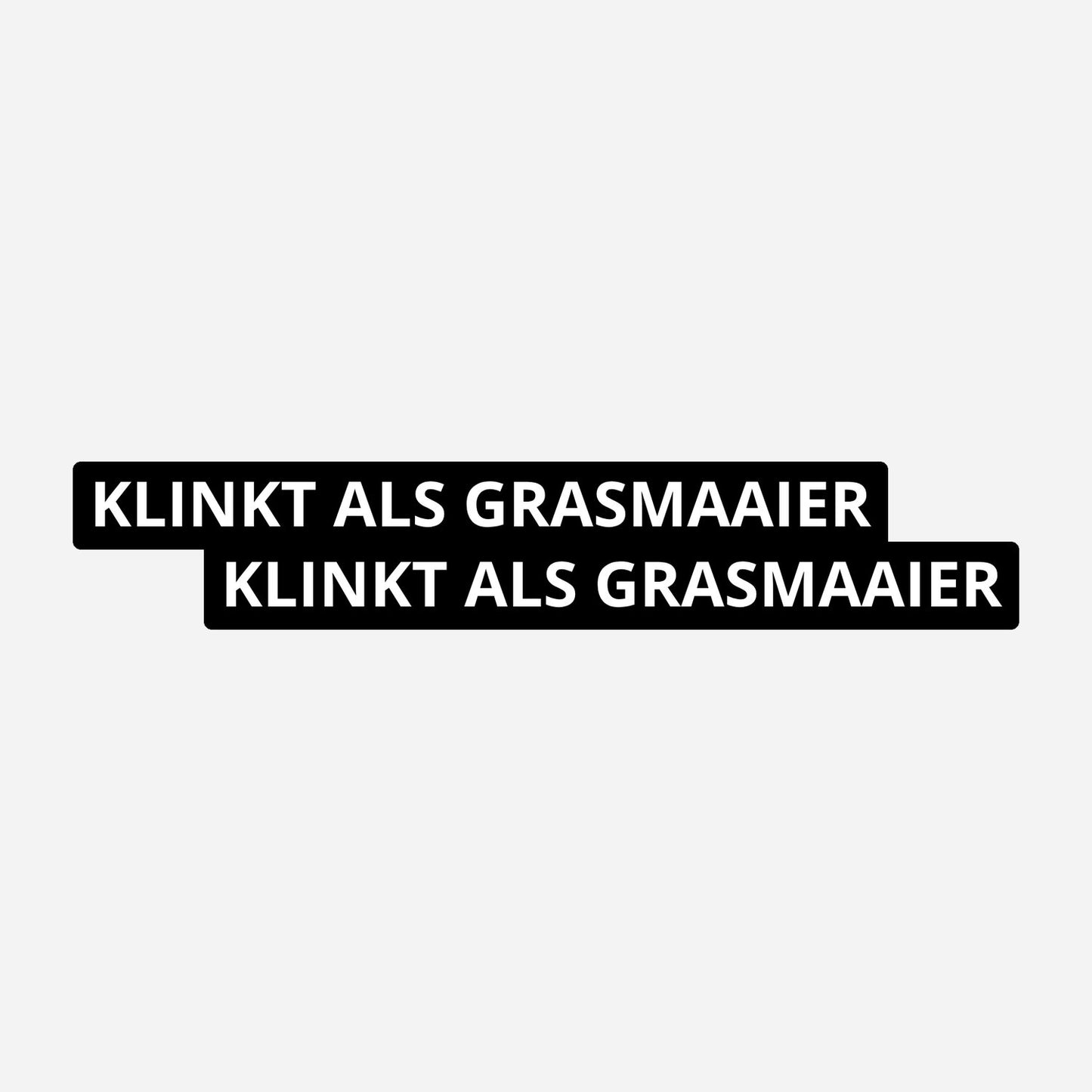 2x Klinkt Als Grasmaaier Kentekenhouderstickers – hoofdafbeelding van de set