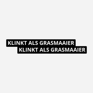 2x Klinkt Als Grasmaaier Kentekenhouderstickers
