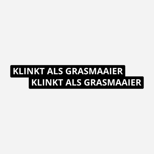 2x Klinkt Als Grasmaaier Kentekenhouderstickers – hoofdafbeelding van de set