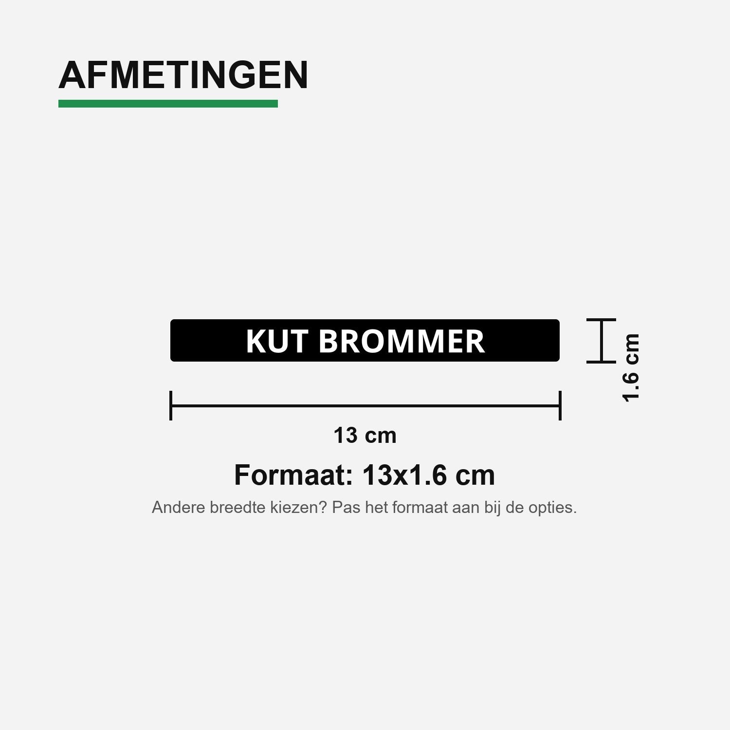 2x Kut Brommer Kentekenhouderstickers – formaat voor kentekenhouder