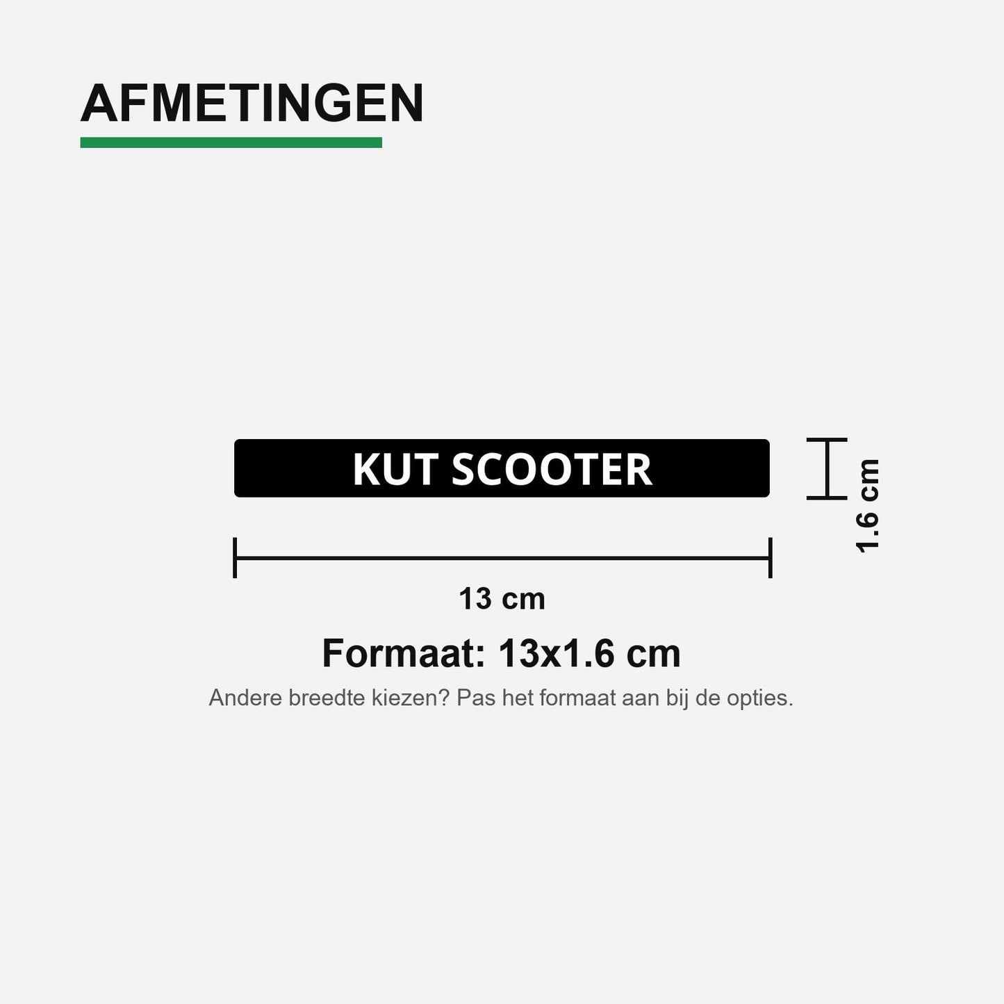 2x Kut Scooter Kentekenhouderstickers – formaat voor kentekenhouder