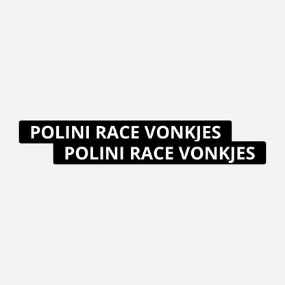 2x Polini Race Vonkjes Kentekenhouderstickers – hoofdafbeelding van de set