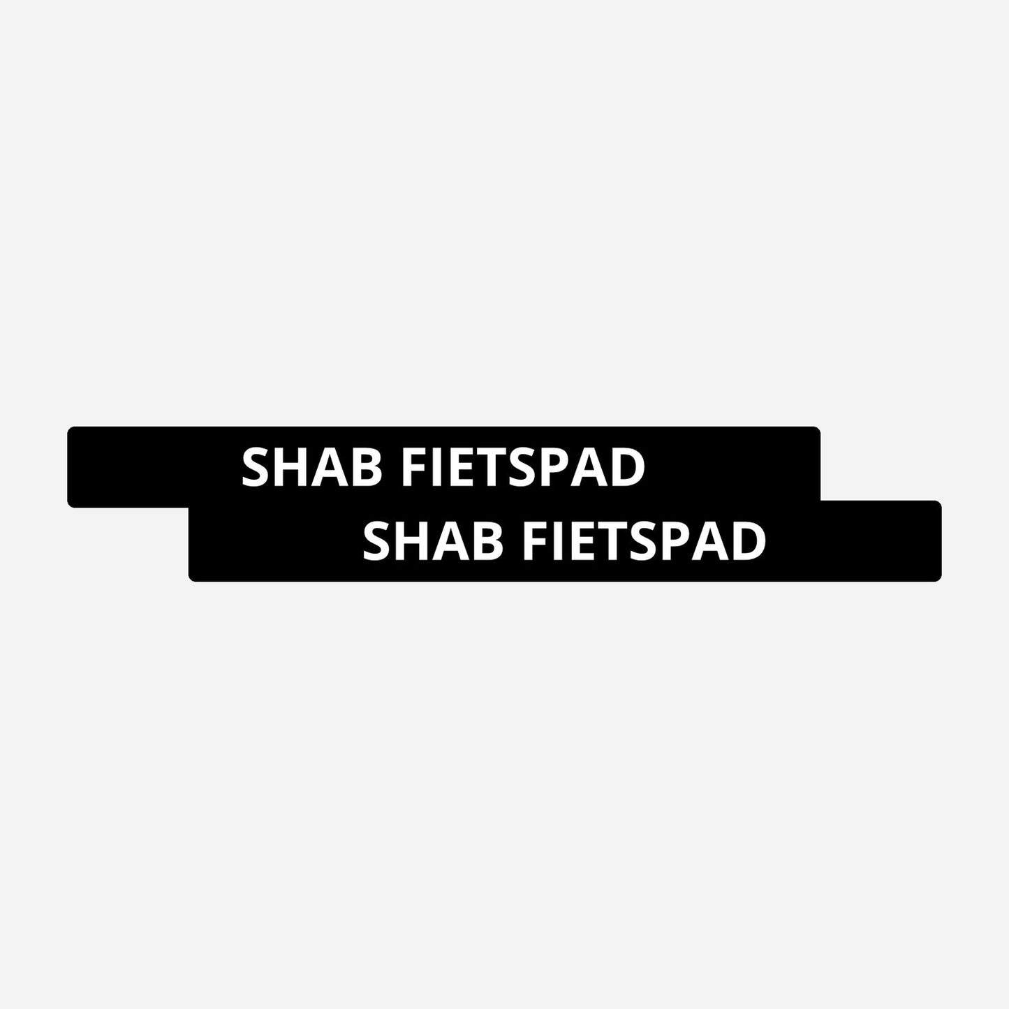 2x Shab Fietspad Kentekenhouderstickers – hoofdafbeelding van de set