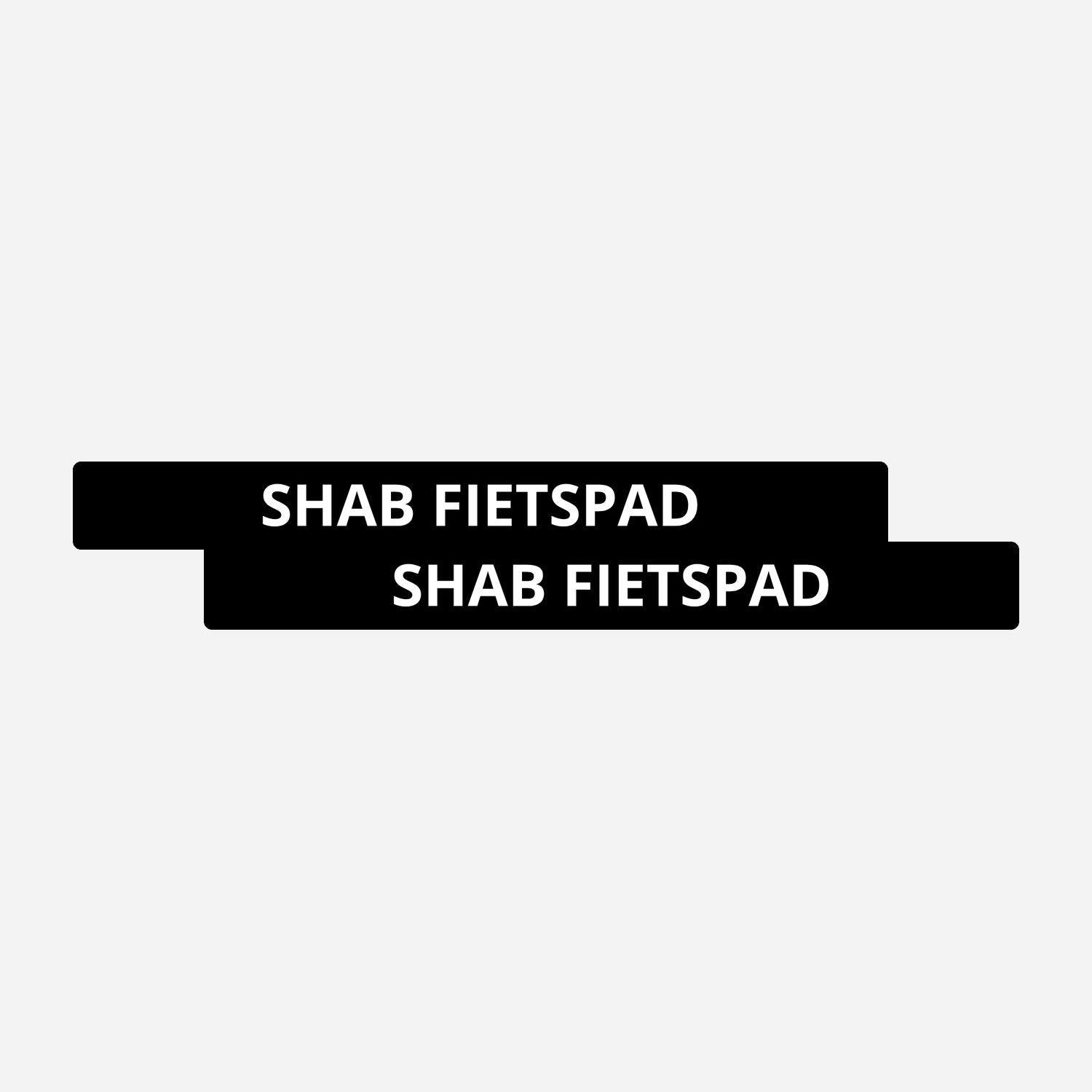 2x Shab Fietspad Kentekenhouderstickers – hoofdafbeelding van de set