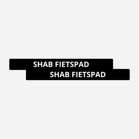 2x Shab Fietspad Kentekenhouderstickers – hoofdafbeelding van de set