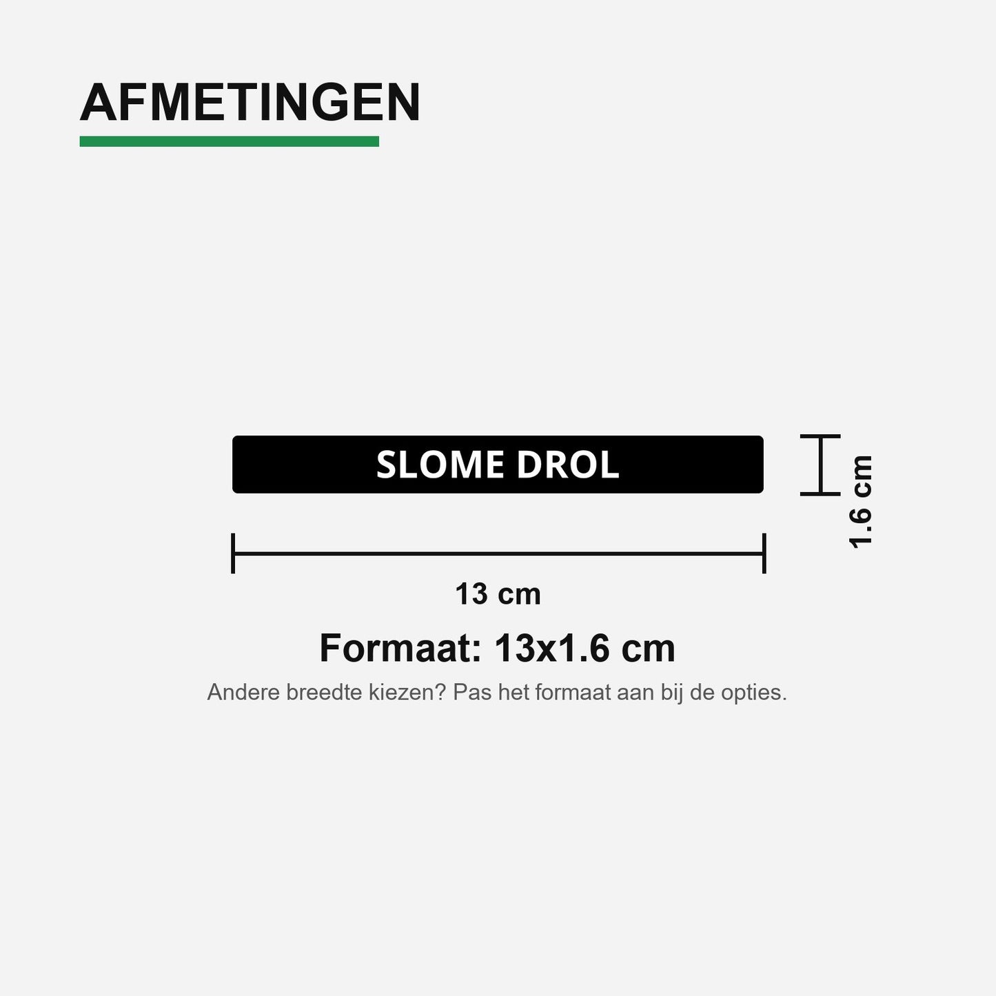 2x Slome Drol Kentekenhouderstickers – formaat voor kentekenhouder