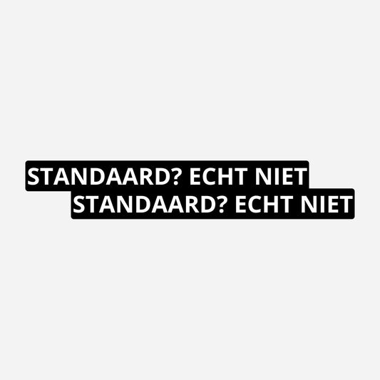 2x Standaard Echt Niet Kentekenhouderstickers – hoofdafbeelding van de set