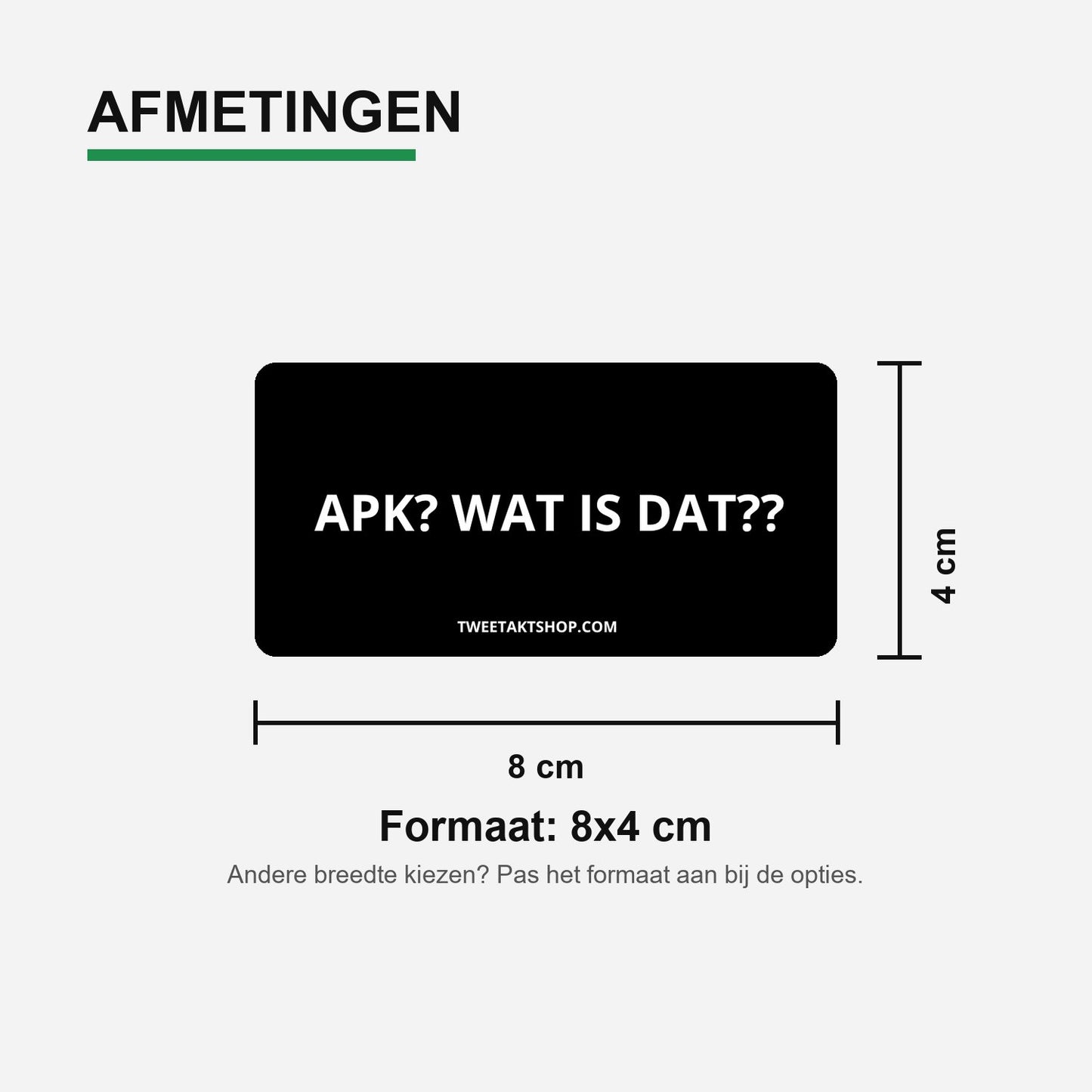 3x APK Wat is dat Bumperstickers – materiaal en matte afwerking