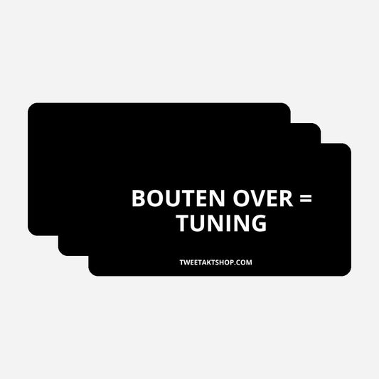 3x Bouten over = tuning Bumperstickers – hoofdafbeelding van de set