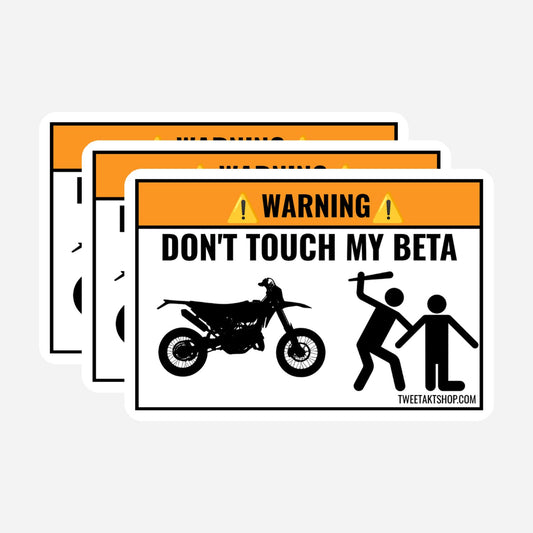 3x Don't Touch My Beta Stickers – hoofdafbeelding van de sticker