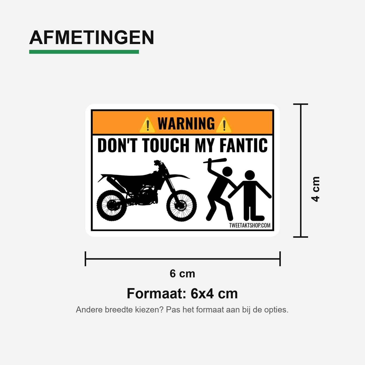 3x Don't Touch My Fantic Stickers – formaatvoorbeeld