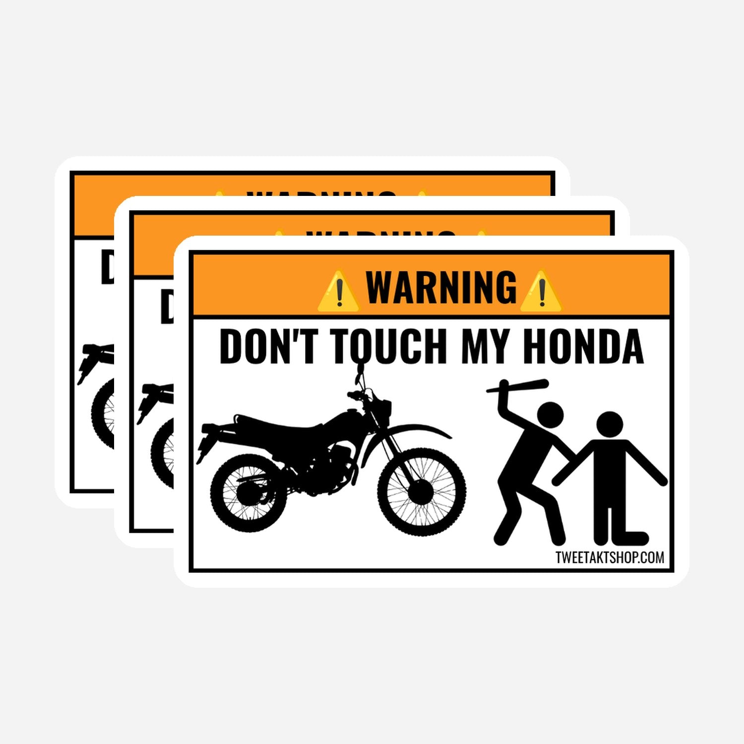 3x Don't Touch My Honda Stickers – hoofdafbeelding van de sticker