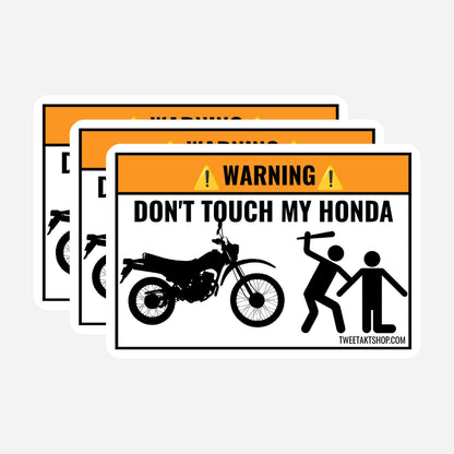 3x Don't Touch My Honda Stickers – hoofdafbeelding van de sticker