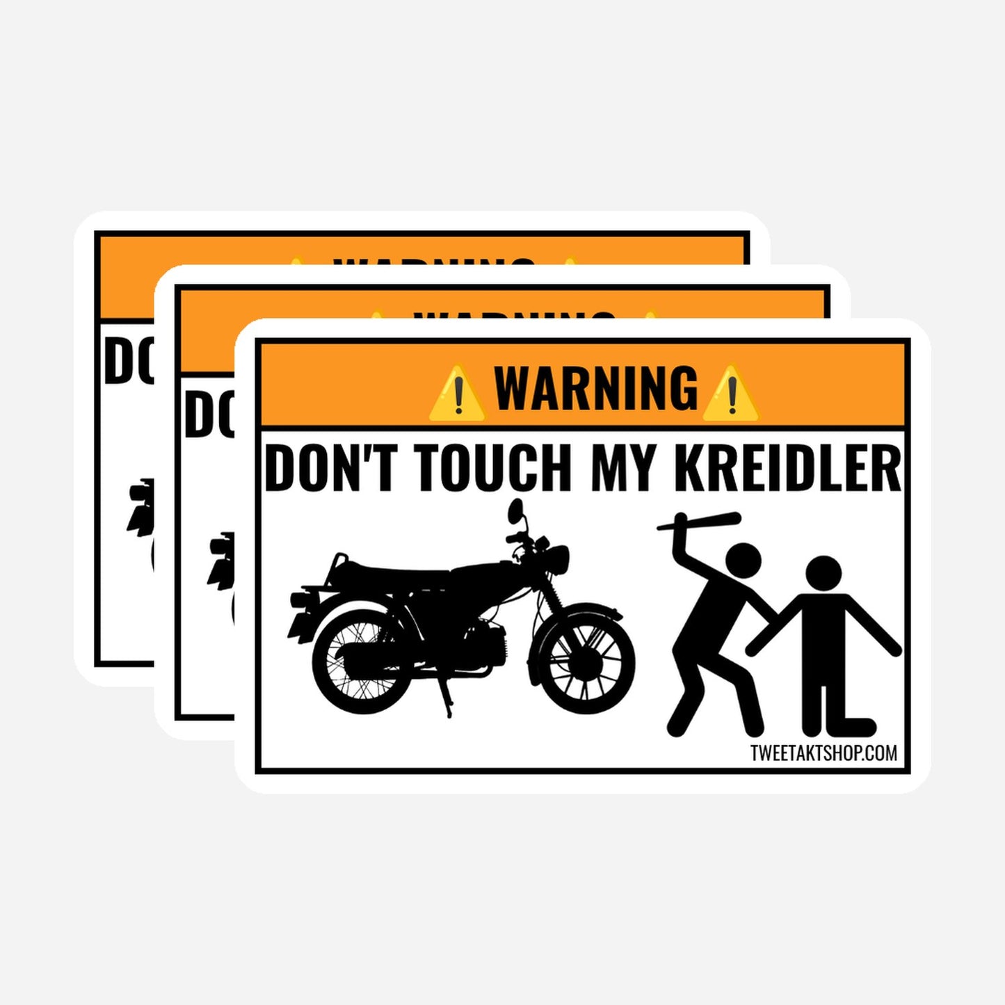 3x Don't Touch My Kreidler Stickers – hoofdafbeelding van de sticker