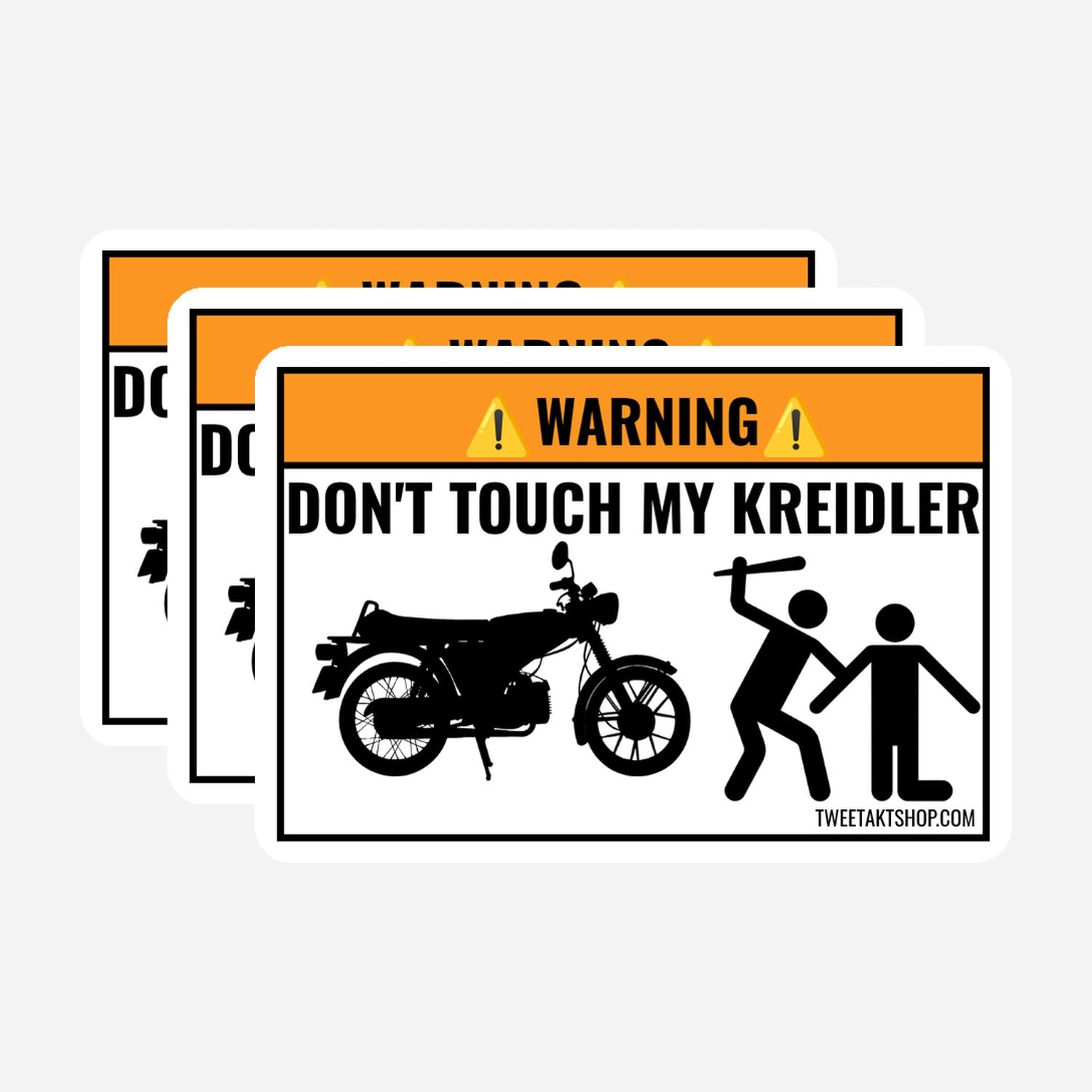 3x Don't Touch My Kreidler Stickers – hoofdafbeelding van de sticker