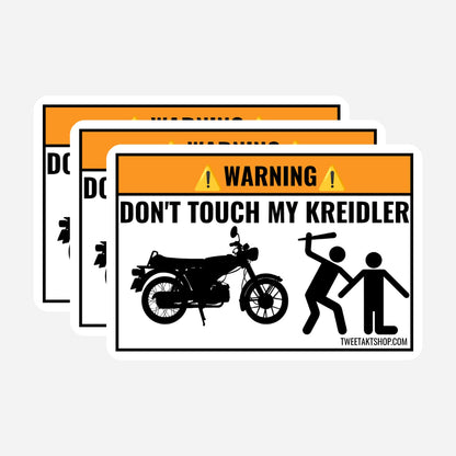 3x Don't Touch My Kreidler Stickers – hoofdafbeelding van de sticker