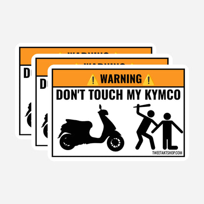 3x Don't Touch My Kymco Stickers – hoofdafbeelding van de sticker