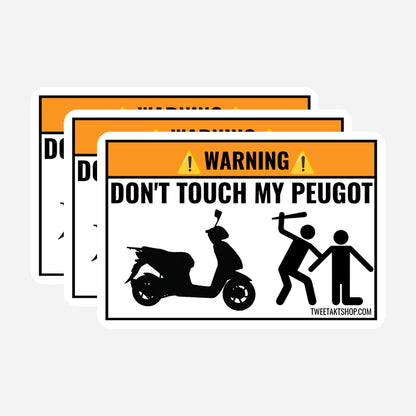 3x Don't Touch My Peugeot Stickers – hoofdafbeelding van de sticker