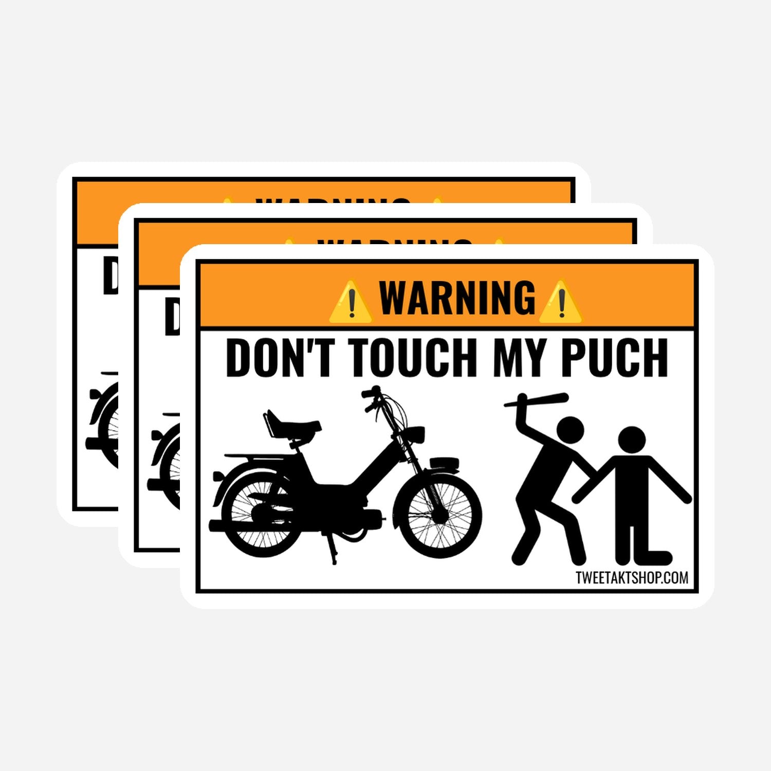 3x Don't Touch My Puch Stickers – hoofdafbeelding van de sticker