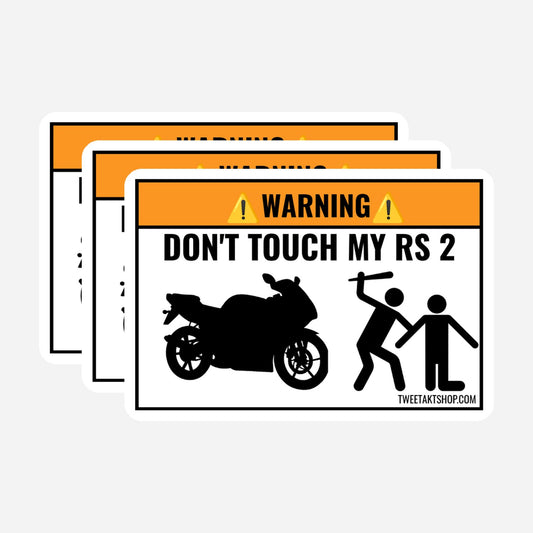 3x Don't Touch My Rieju RS2 Stickers – hoofdafbeelding van de sticker