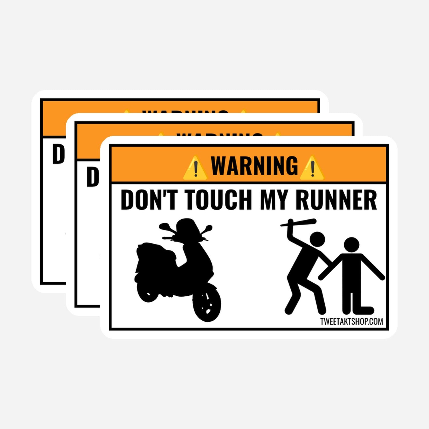 3x Don't Touch My Runner Stickers – hoofdafbeelding van de sticker