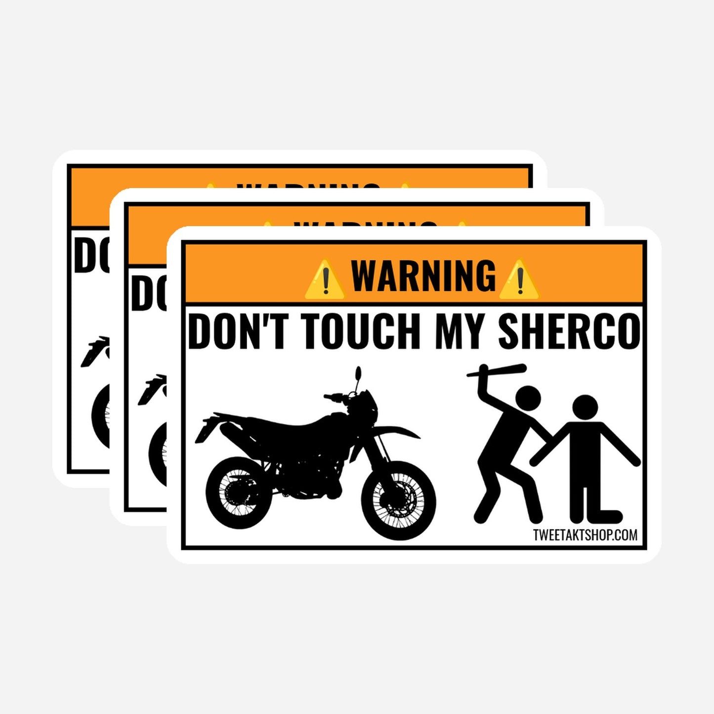 3x Don't Touch My Sherco Stickers – hoofdafbeelding van de sticker