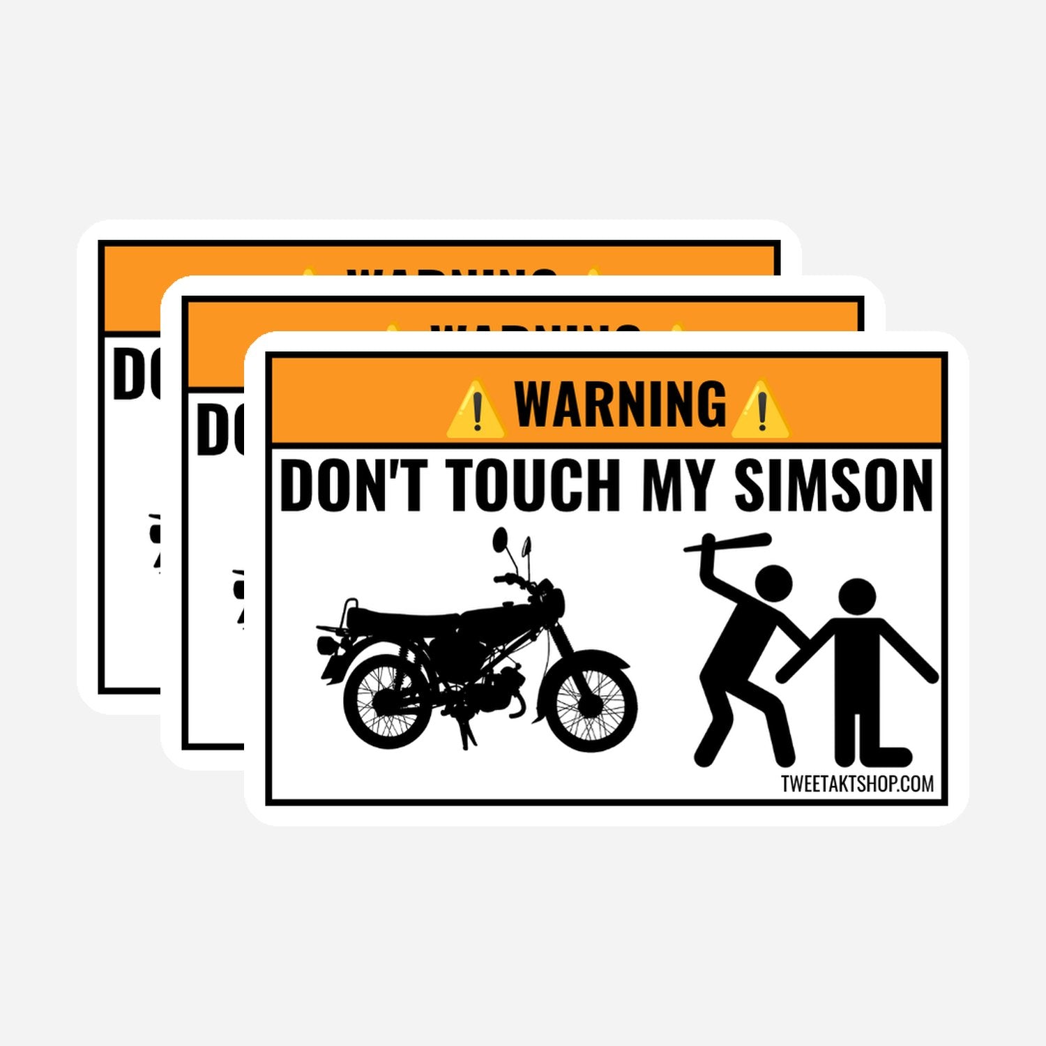 3x Don't Touch My Simson Stickers – hoofdafbeelding van de sticker